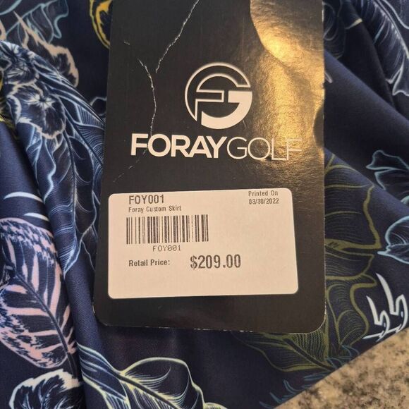 Foray Golf Women's Navy & Multicolor Floral Poly/Spandex Skirt Skort NEW - Picture 7 of 8